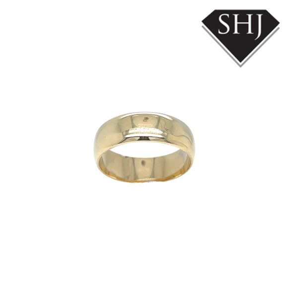 9CT Yellow Gold 7mm Wedding Band