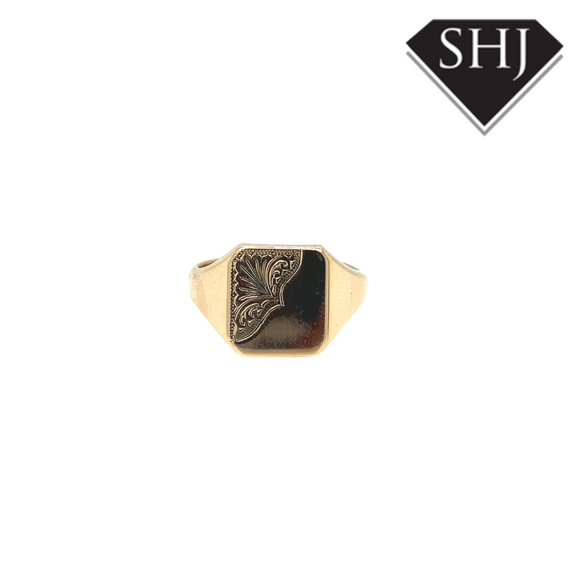 9ct Yellow Gold Square Signet Ring