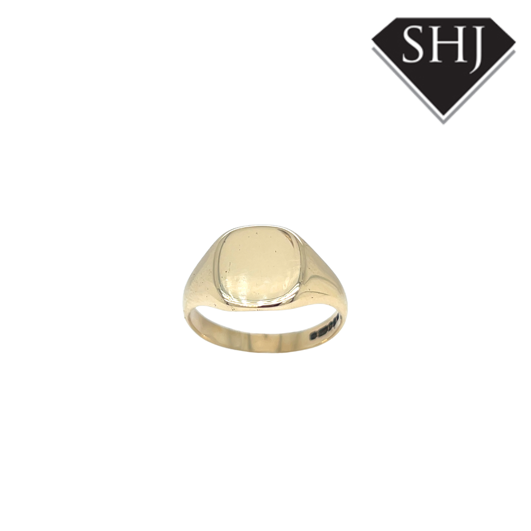 9ct Yellow Gold Cushion Signet Ring