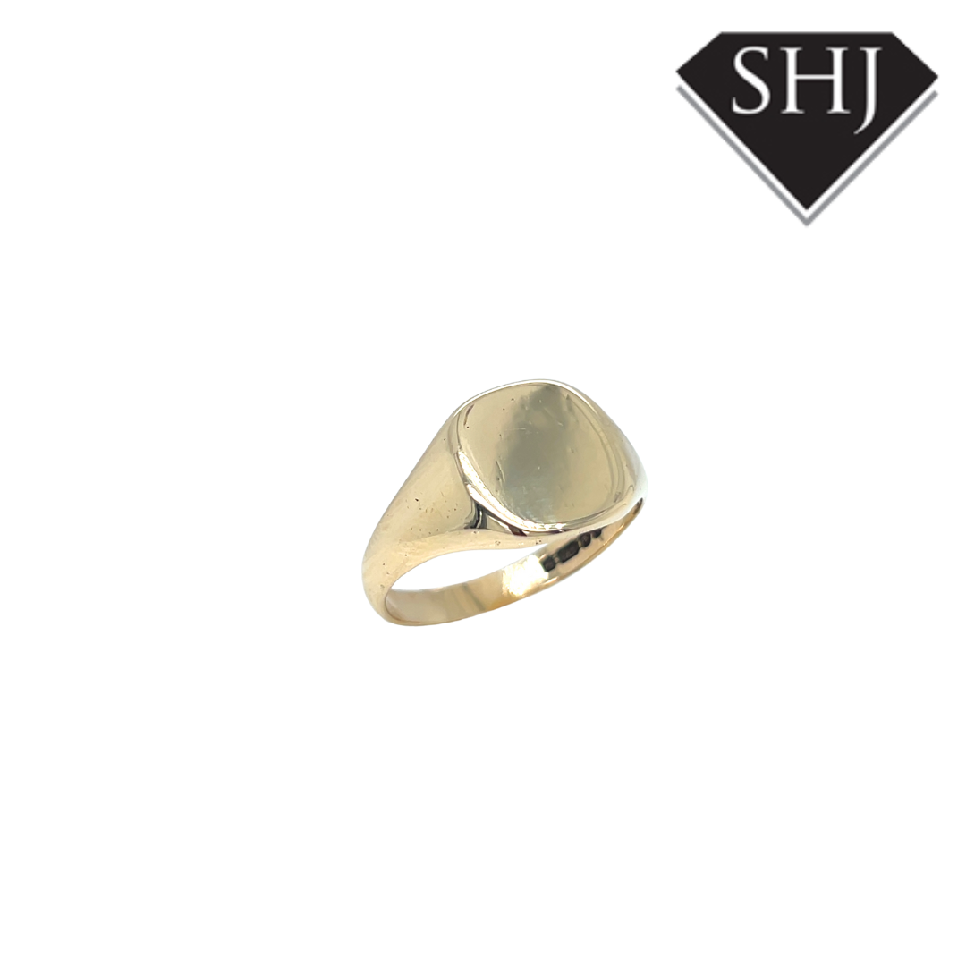 9ct Yellow Gold Cushion Signet Ring