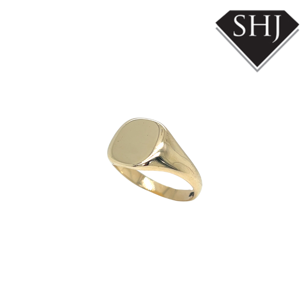 9ct Yellow Gold Cushion Signet Ring
