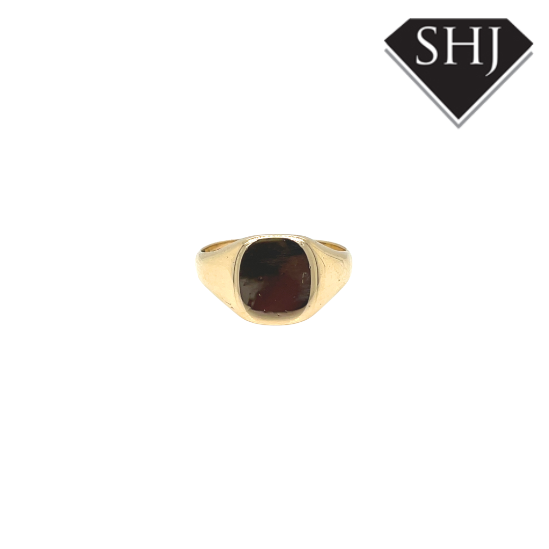 9ct Yellow Gold Cushion Signet Ring
