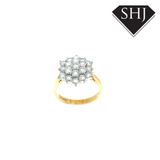 18ct Yellow Gold Diamond Cluster Ring