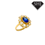 18ct Yellow Gold Diamond and Sapphire Ring