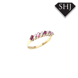 9ct Yellow Gold Ruby and Diamond Ring