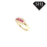 18ct Yellow Gold Ruby & Diamond Ring
