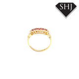 18ct Yellow Gold Ruby & Diamond Ring