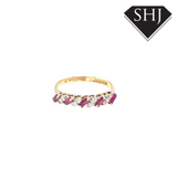9ct Yellow Gold Ruby and Diamond Ring