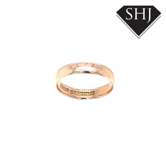9CT Rose Gold 4mm Wedding Band