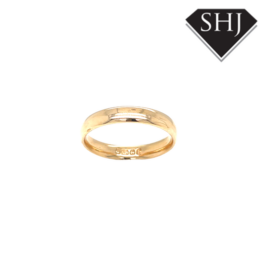 18CT Yellow Gold 3mm Wedding Band