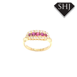 18ct Yellow Gold Ruby & Diamond Ring