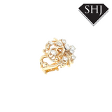 14ct Yellow Gold 1.00ct Diamond Cluster Ring