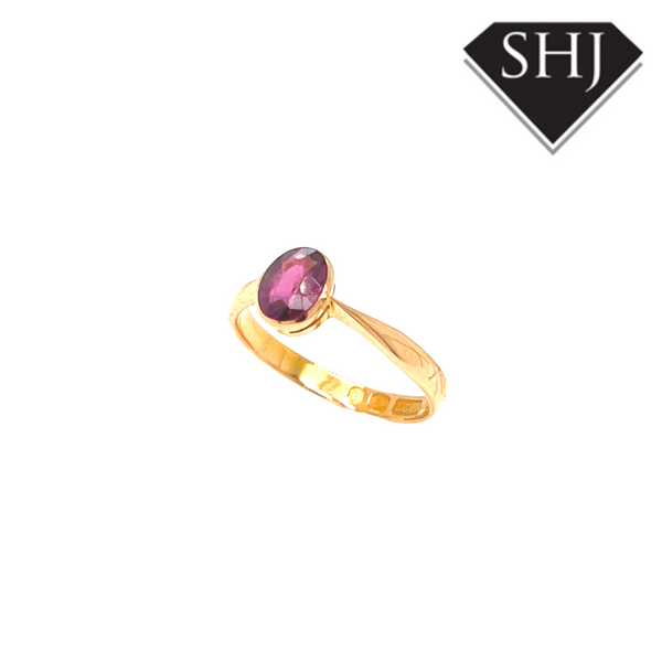 22CT Yellow Gold Amethyst Ring