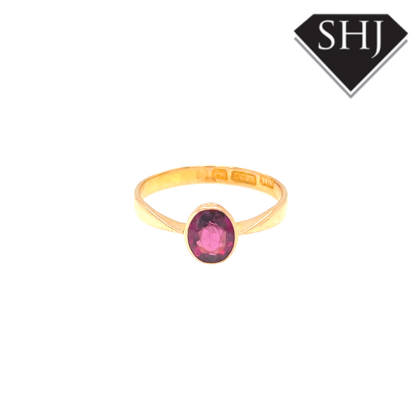 22CT Yellow Gold Amethyst Ring