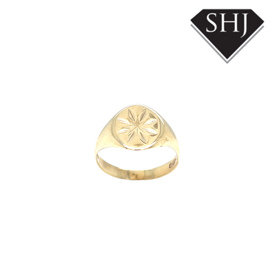 9ct Yellow Gold Oval Signet Ring