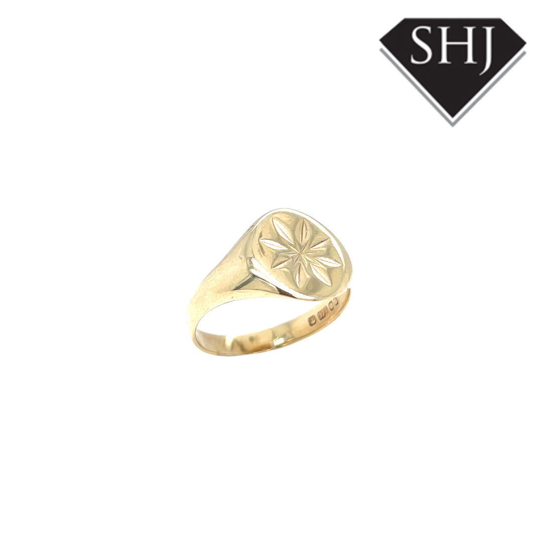 9ct Yellow Gold Oval Signet Ring
