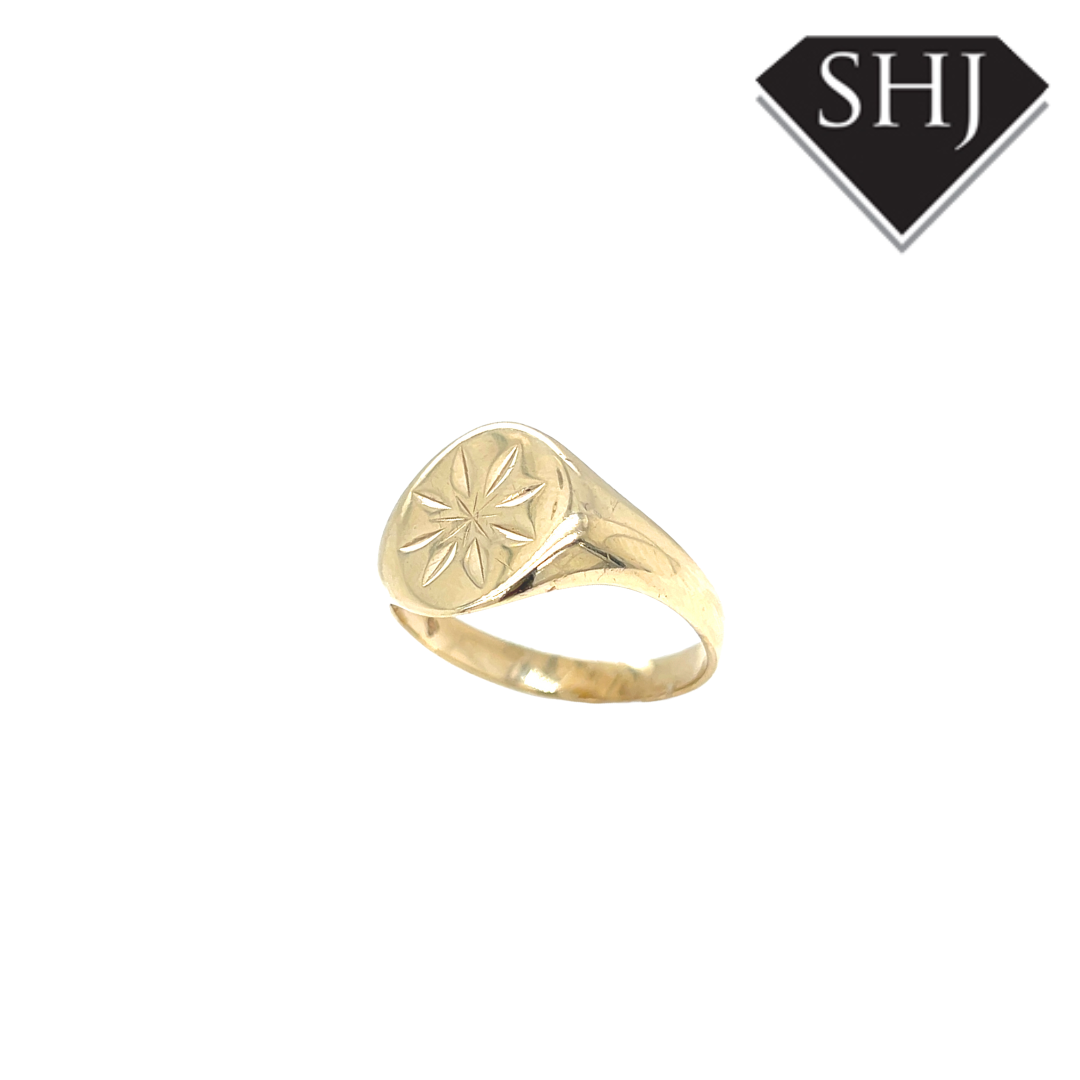 9ct Yellow Gold Oval Signet Ring