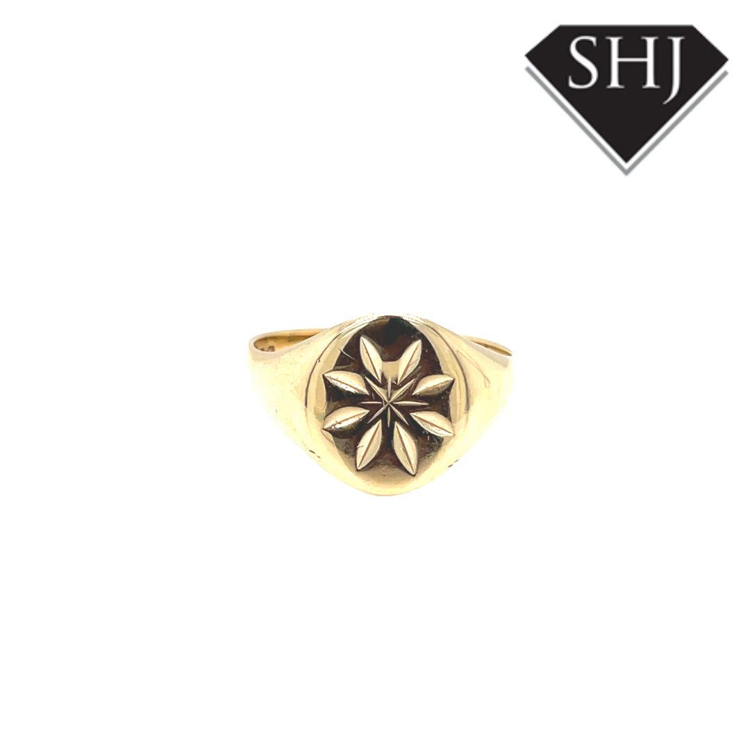 9ct Yellow Gold Oval Signet Ring