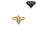 18ct Yellow Gold Opal and Diamond Ring