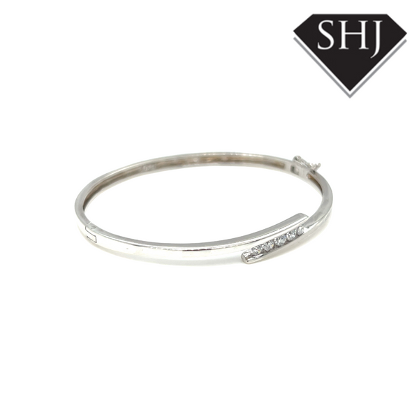 Silver CZ Bangle
