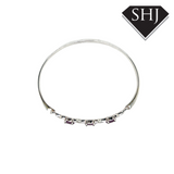Silver Amethyst Bangle