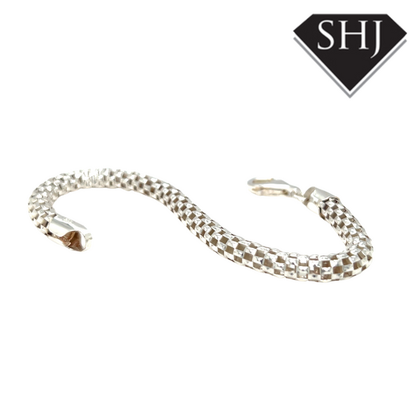 Silver Honeycomb Bracelet