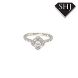 18ct White Gold Baguette Diamond Ring