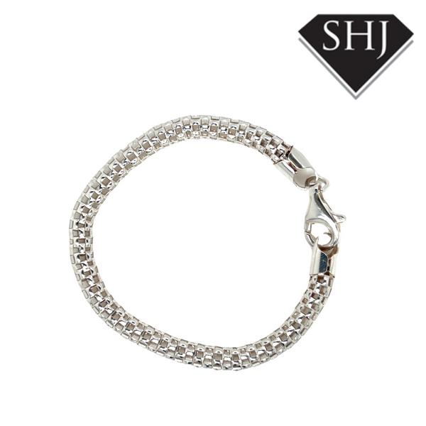 Silver Honeycomb Bracelet