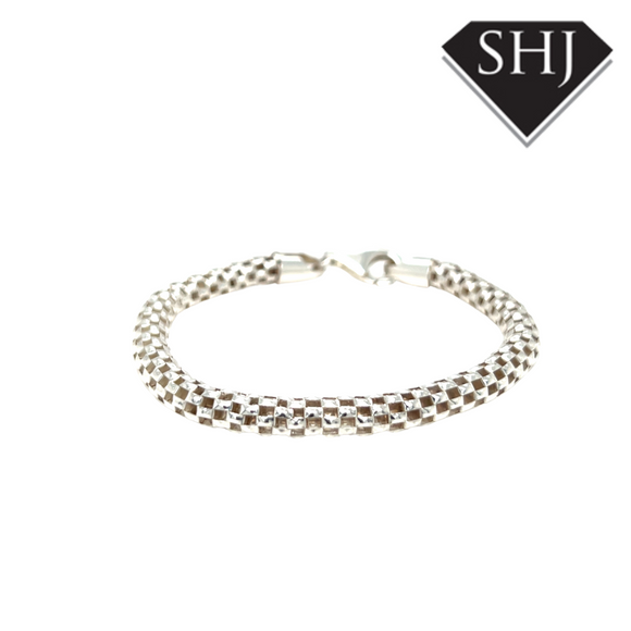 Silver Honeycomb Bracelet