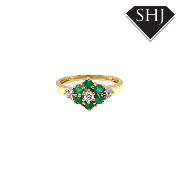 9ct Yellow Gold Emerald Ring