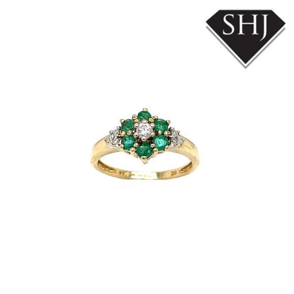 9ct Yellow Gold Emerald Ring