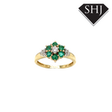 9ct Yellow Gold Emerald Ring