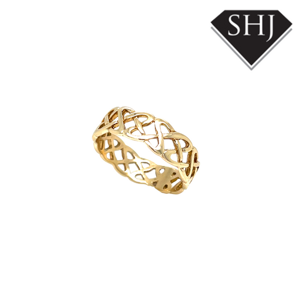 9CT Yellow Gold Celtic Wedding Band