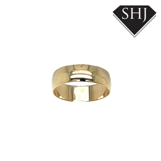 9ct Yellow Gold 6mm Wedding Band