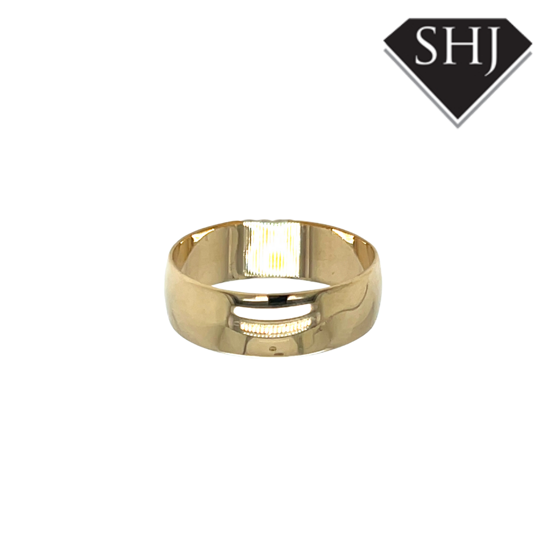 9ct Yellow Gold 6mm Wedding Band