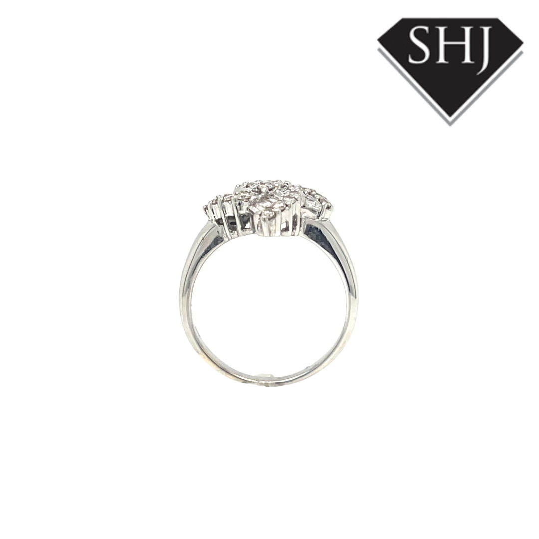 18ct White Gold 0.50ct Diamond Cluster Ring
