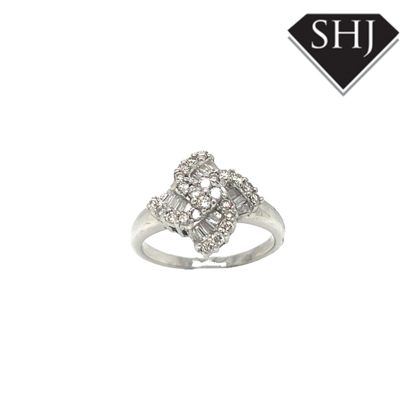 18ct White Gold 0.50ct Diamond Cluster Ring