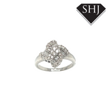 18ct White Gold 0.50ct Diamond Cluster Ring