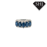 14ct White Gold Sapphire and Diamond Ring