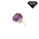 9ct Yellow Gold Amethyst Ring