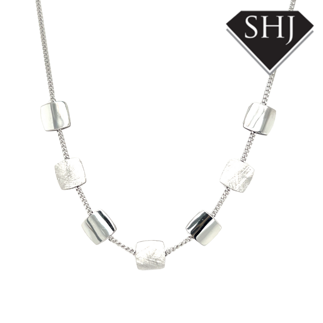 Silver Square Necklace