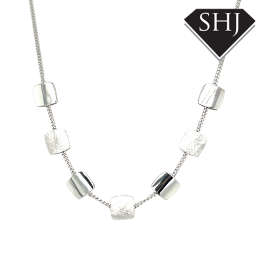 Silver Square Necklace
