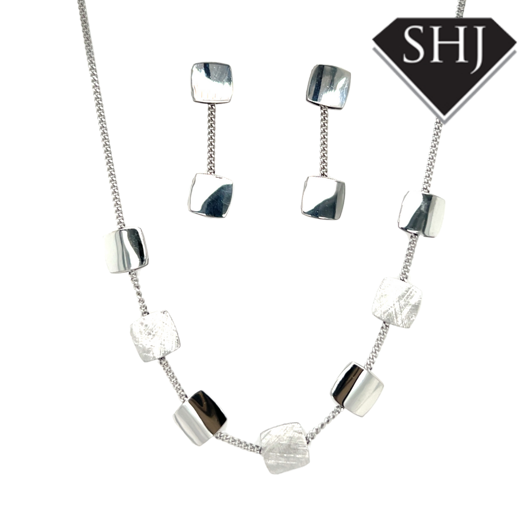 Silver Square Earrings