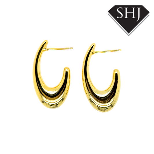 Silver Gold Plated Hoop Earrings