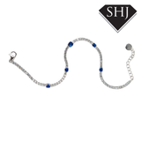 Silver Blue CZ Bracelet