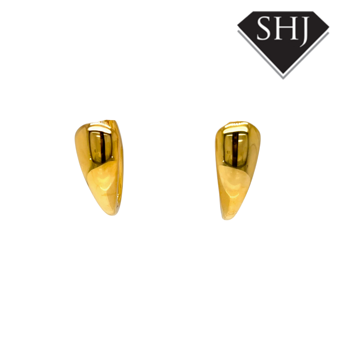 24CT Gold Plated Silver Hoop Earrings