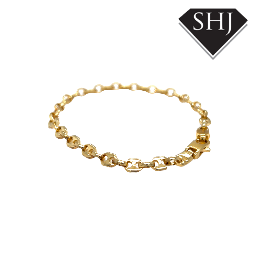 24ct Gold Plated Silver Marine Bracelet