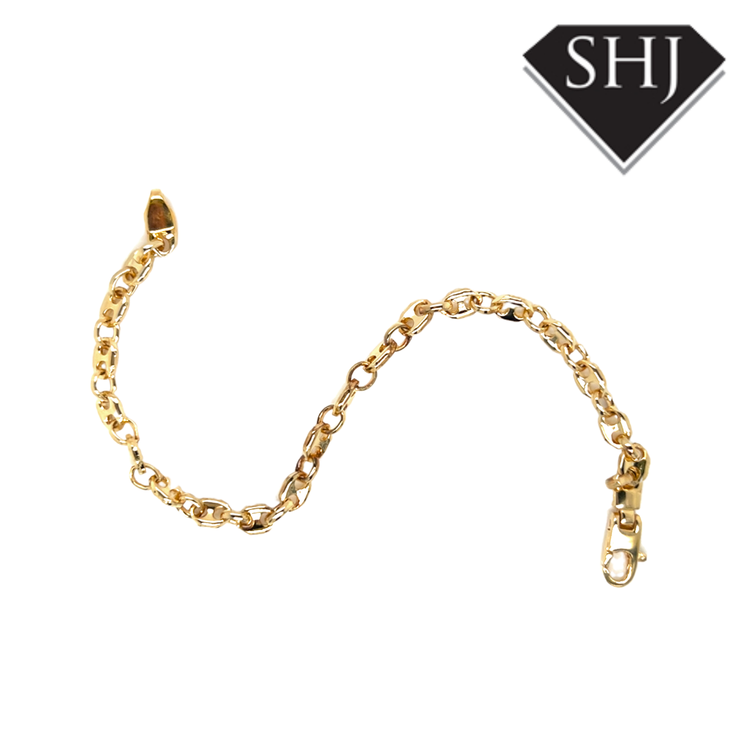 24ct Gold Plated Silver Marine Bracelet