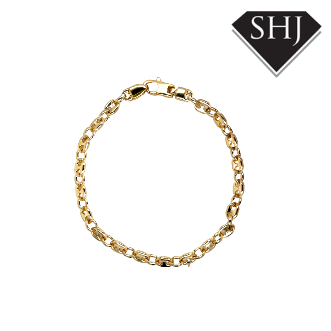 24ct Gold Plated Silver Marine Bracelet