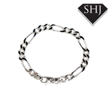 Silver Figaro Bracelet